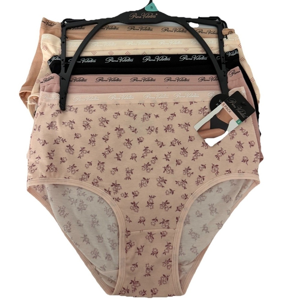 Prima Valentina Women's Style 8097 5-Pack Value Pack high-rise brief Size S New